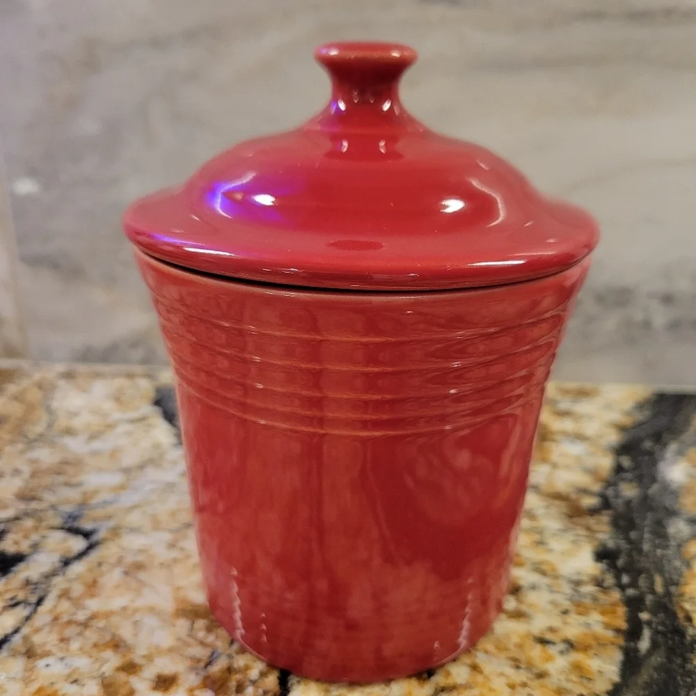 Fiesta 13 OZ Mini Canister 5 5/8 Inch Jam Jar SCARLET